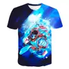 Moda de verano 2023 nueva Camiseta 3D de una sola pieza Sombrero de paja de Luffy