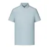 Camisa Polo Esportiva de Golfe Masculina Multicor Seda de Gelo Respirável Manga Curta Secagem Rápida Casual Estilo Esportivo