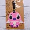 Etiqueta de equipaje de Stitch de orejas grandes y lindo de Star Baby, etiqueta con logo de equipaje de goma suave de PVC, colgante para tablero, colgante de embarque