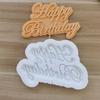 Letras inglesas molde de decoración de pastel de feliz cumpleaños DIY molde de silicona para fondant y galletas ventas directas de fábrica