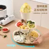 Bandeja Creativa para Hot Pot con Múltiples Niveles Giratorios para Uso Doméstico, Plato para Snacks y Frutas, Cesta para Verduras con Compartimentos para Drenar, Cesta de Plástico para Verduras
