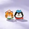 Venda Quente Transfronteiriça Novo Produto Desenho Animado Fofo Pequenos Animais Leão Pinguim Elefante etc.. Bolsa de Insígnia Jaqueta Decoração Acessórios