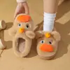 Chinelos de Inverno Femininos Fofos para Casal Casuais para Exterior Antiderrapantes para Casa Internos Quentes de Algodão Chinelos de Algodão para Pais e Filhos