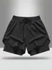 Pantalones casuales de tres cuartos de moda estilo americano para hombre, verano 2026, shorts deportivos versátiles y holgados para maratón