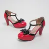 Sandálias Plataforma de Salto Alto Chunky Amazon com Color-Blocking, Laço e Fivela, Sandálias de Dedo Plataforma de Salto Alto da Moda, Tamanhos 33-43