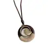 Nuevo collar colgante de madera estilo Zen chino para mujer, cadena larga de cordón vintage para suéter, accesorio de estilo chino tradicional