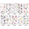 Novos adesivos de tatuagem de desenho animado infantil transfronteiriços, dinossauro fofo e divertido, sereia, adesivos de tatuagem temporária para braço de animal