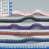 Borda de Renda Elástica Colorida com Botão de Flor Grande de 1,2 cm para Lingerie, Brinquedos Artesanais DIY, Elástico Grande com Borda Festonada