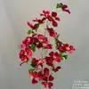 Casamento Estilo Chinês Estilo Vermelho Decoração de Guia de Estrada Arranjo de Flores Artificiais Flor de Teto Cerimônia de Noivado Arranjo de Banquete Arte com Flores Artificiais de Casamento
