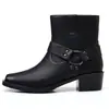 Botas mais vendidas da Amazon: botas Chelsea masculinas, de cano alto, botas de couro com salto grosso, sapatos masculinos da moda, disponíveis em tamanhos grandes, em estoque