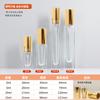 En stock suministro directo botella de perfume cuadrada cilíndrica transparente botella secundaria gruesa 3-15 ml botella rociadora con boquilla de aluminio