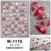 Carcasa Estampada del Pequeño Libro Rojo Pegatinas para Uñas Mariposa Serpentina Aurora Uñas Color Rosa Glaseado Tridimensional Avanzado