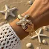 Pulseiras Personalizadas Irregulares de Estrela-do-Mar e Concha, Best-Sellers Transfronteiriças Europeias e Americanas, São Adequadas para Mulheres Usarem no Dia a Dia ou Durante Férias na Praia
