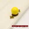 Puxadores de Porta de Armário de Sete Cores, Puxadores Cerâmicos de Furo Único para Armários e Gavetas, Puxadores Simples de Liga de Zinco para Móveis, Transfronteiriço