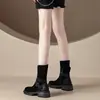 Botines Melaleuca Estilo Vaquero Occidental para Mujer Otoño Invierno 2026 Gamuza Mate Suela Gruesa Botas de Moda Desierto Xinjiang Marrón