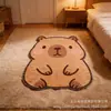 Manta de siesta estampada de capibara de franela, Manta de sofá, Regalo de capibara hecho a medida