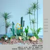 Ornamentos de Cacto Artificial e Cacto Colunar, Combinação de Paisagismo com Plantas Falsas para Decoração de Vitrine de Shopping e Arranjo de Cena, Plantas Verdes Realistas de Alta Qualidade