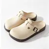 Sandalias planas de exterior estilo Birkenstock de ajuste ancho para mujer, nuevo modelo de verano 2026, zuecos de playa sin cordones