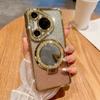 Adecuado para Huawei Pura70Ultra Diamante de Imitación Lujo Funda para Teléfono Móvil Mate60 Degradado Brillo Espejo Soporte Magnético