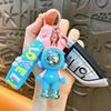 Llavero creativo de conejo mecánico nuevo, lindo conejo de colores combinados, accesorio para bolso, pequeño regalo para llevar, venta al por mayor
