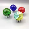 Manija Pequeña de Cristal con Grietas de Hielo de Color Quemado de Lujo Ligero Transfronteriza para Cajón y Puertas de Gabinete, Agujero Único, Venta Directa del Fabricante