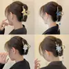 Grampo de Cabelo Rosa Artístico Retrô Primavera 2025 Metal Galvanizado Estilo Chinês Clipe de Tubarão Acessório de Cabelo Yiwu