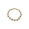 Pulsera de moneda en forma de corazón cepillado con circonita, chapada en oro real de 24k, moderna y versátil, sensación de lujo ligero y alta gama, joyería para mujer