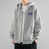 Sudadera tipo cárdigan chaqueta gris oscuro para hombre 2026 Nueva marca moderna de primavera y otoño Ropa para hombre Ropa holgada de forro polar para estudiante
