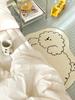 Alfombra pequeña color crema estilo ins para niña dormitorio linda habitación de casa estilo coreano baño absorbente nicho tapete de piso