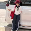 Conjunto de Sudadera para Niñas 2026 Nuevo Estilo Coreano Casual Top tipo Polo y Pantalones Cargo Conjunto de Dos Piezas para Niños Mayores