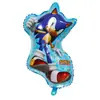 Sonic el Erizo Globo Carat Forma de Sonic Boy Dibujo Animado Arreglo para Fiesta de Cumpleaños Infantil Globo Venta al por Mayor
