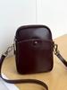 Bolsa Feminina de Couro Bovino Curtido Vegetal, Bolsa de Mão Feminina Versátil, Bolsa Saco Simples, Porta-Moedas para Celular, Couro Macio, Retrô e Prática