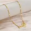 Comercio exterior transfronterizo simple moda titanio acero collar mujeres no se desvanece lujo todo combina personalidad estilo coreano cadena clavícula joyería