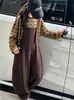 Conjunto de overol elegante para niñas, nueva versión coreana para primavera y otoño 2026, atuendo casual de dos piezas para niños mayores, ropa infantil de moda