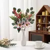 Arranjo de Flores de Mesa, Flores Artificiais de Natal, Decoração de Casa, Flores Artificiais, Arte Floral de Mesa, Enchimentos para Vasos, Flores Artificiais Transfronteiriças