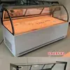 Gabinete de charcutería estilo destilación, Gabinete de cuello de cisne refrigerado por aire sin corrientes, Vitrina refrigerada, Gabinete de charcutería para carnes estofadas, Congelador de productos de pato estofado