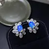 Ventas Directas de Fábrica Aretes de Ópalo Natural Puro Cristal Limpio Piedra Principal 6*8mm, Plata S925 Incrustación de Precisión