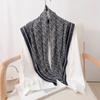 Pañuelo Cuadrado Grande de Sarga Estampada Advanced Sense 90cm Pañuelo Pequeño de Seda Chanel Corea del Sur Moda Versátil Chal Protector Solar