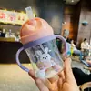 Taza de paja para niños, taza de paja, taza para beber para bebés, taza de plástico, niños de jardín de infancia con asa, taza para beber para bebés
