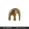 Ornamento Cerâmico Pequeno de Elefante Abstrato Dourado Moderno Acessível de Luxo Decorações Suaves para Sala de Estar, Armário de Vinho, Quarto de Crianças