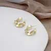 Pendientes Calados de Diseño Retro de Alta Gama Europeos y Americanos, Pendientes Minimalistas Exagerados de Nicho de Lujo Ligero Geométricos Estilo Commuter para Mujer