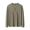 Camiseta Popular de Manga Larga para Hombre para Primavera, Moda Casual con Cuello Alto, Ropa Interior, Sudadera Holgada, Sudadera para Hombre Transfronteriza