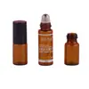 Botellas de Vidrio Ámbar de 3 ml para Decantar Perfume, Botellas de Vidrio Ámbar con Rodillo, Botellas de Vidrio al por Mayor para Aceites Esenciales y Líquidos