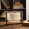Marco de fotos de madera maciza soporte de escritorio sensación de alta gama a3 a4 caligrafía y pintura montaje impresión marco de exhibición nogal negro marco transparente de doble cara