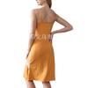 2025 Nuevo Rayón Modal para Mujer Comercio Exterior Encaje Empalmado Color Sólido Camisola Vestido de Noche