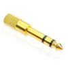 Adaptador de audio 6.5 revolución 3.5 hembra 6.5mm a 3.5mm micrófono MIC adaptador amplificador de potencia chapado en oro