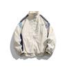 Otoño Nuevo Marca de Moda Japonesa Exterior Chaqueta con Cuello para Hombre y Mujer Casual Holgada Ropa Deportiva Costuras Chaqueta Moda