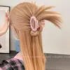 Coleção Particular ~ Garra de Cabelo Oval com Gradiente Creme Presilha de Cabelo Acetato Francês Parte de Trás da Cabeça Presilha Tubarão Acessório de Meio Cabelo Feminino