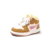 Zapatillas de Colores Bloque Tendencia de Moda Infantil 2025 Otoño Nuevos Zapatos de Skate de Caña Alta Coreanos para Niñas Zapatos Casuales Antideslizantes