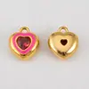 Estilo Dulce Acero Inoxidable 304 Colgante Colorido con Forma de Corazón de Diamante Alta Retención de Color Accesorios para Pulsera, Collar, Pendientes DIY